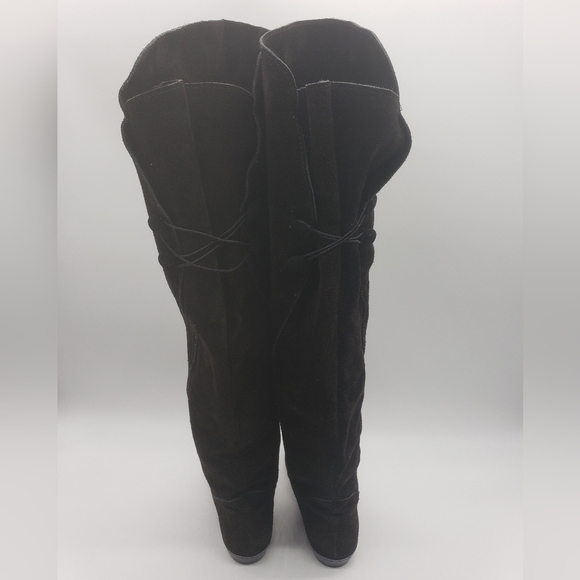 276- Amanda Smith Women's Tall Boots Genuine Spain Leather/Suede - Picture 5 of 9